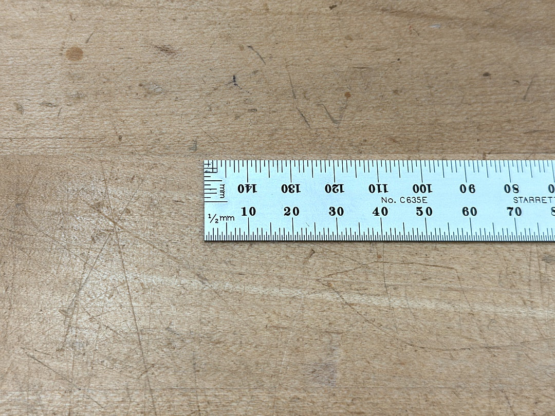 Starrett Steel Ruler: 150mm