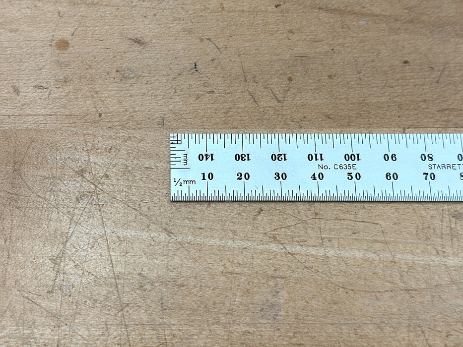 Starrett Steel Ruler: 150mm