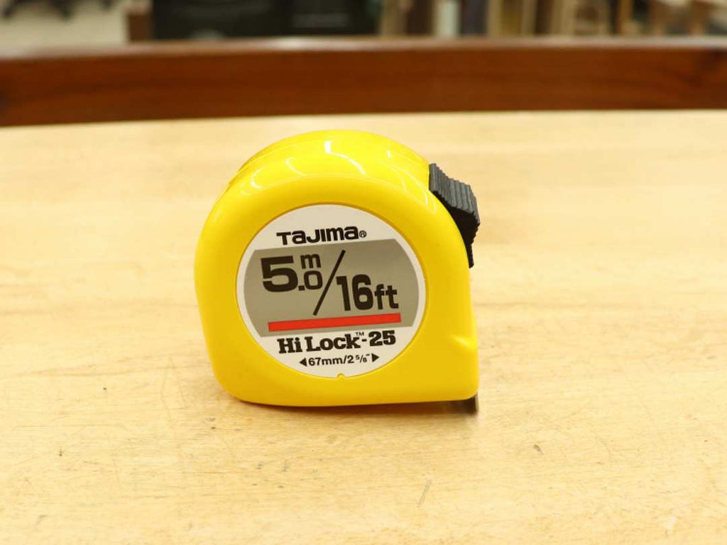 TAJIMA Tape Measure - 16 ft x 1 inch Hi-Lock Measuring Tape with Durable  ABS Case & Acrylic Coated Blade - HL-16BW