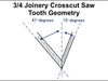 Rob Cosman's 3/4 Joinery Crosscut saw Tooth Geometry