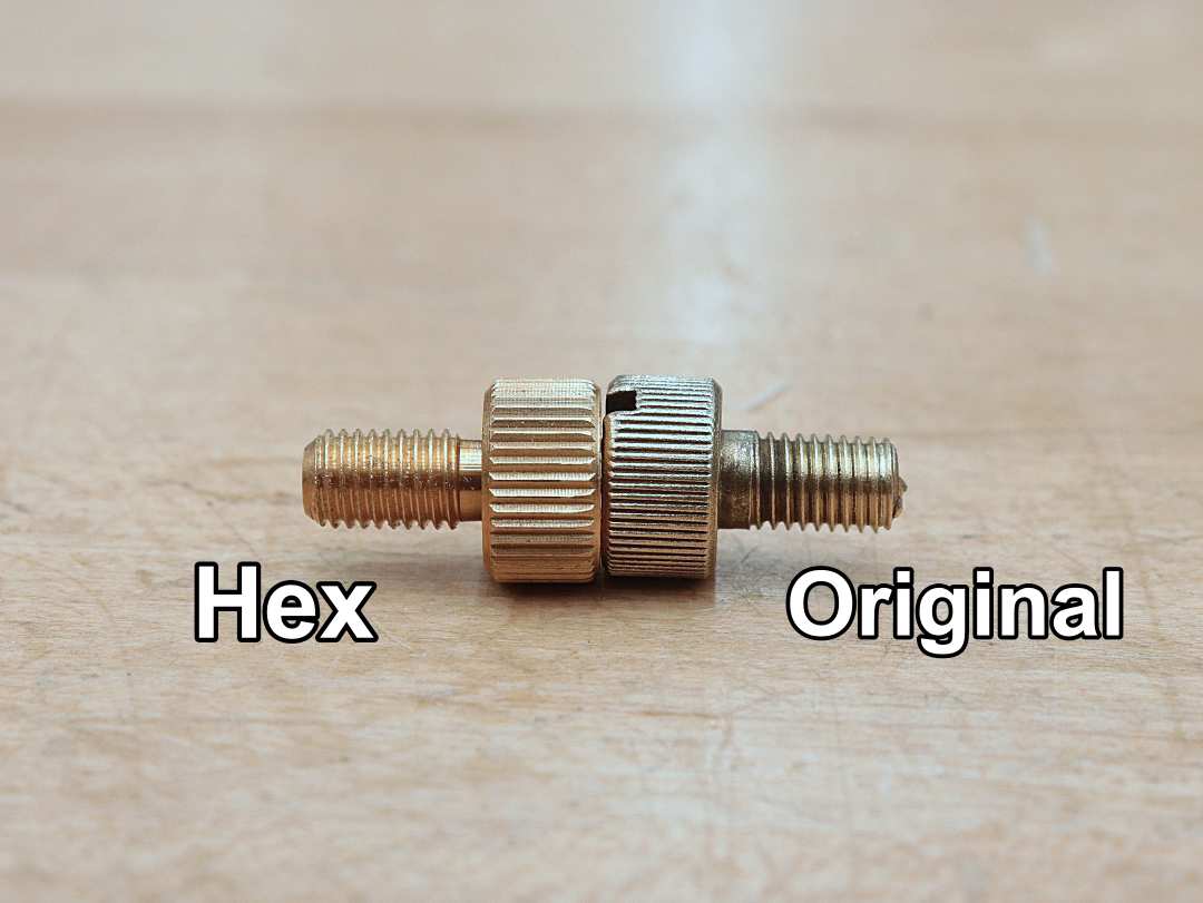 Hex Socket Router Plane Screws (Pair): Lie Nielsen Version | RobCosman.com