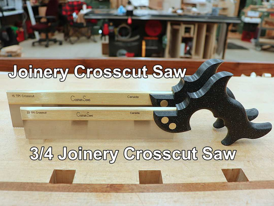 Rob Cosman's Joinery Crosscut Saw size comparison