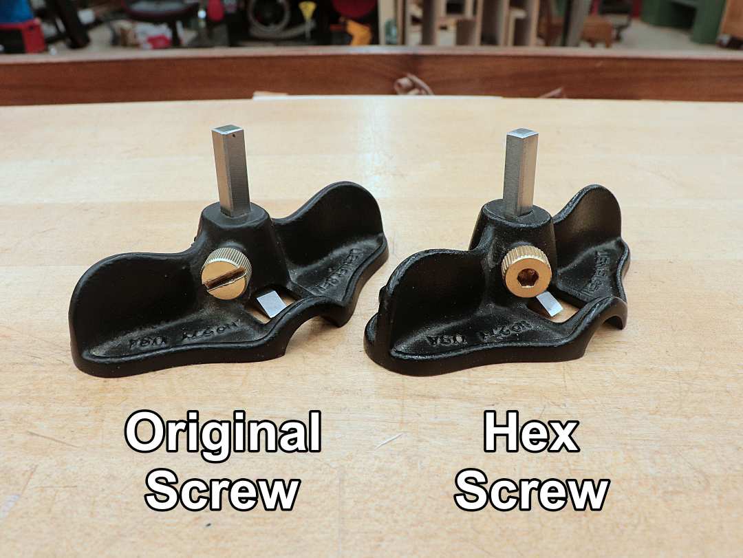 Hex Socket Router Plane Screws (Pair): Lie Nielsen Version | RobCosman.com