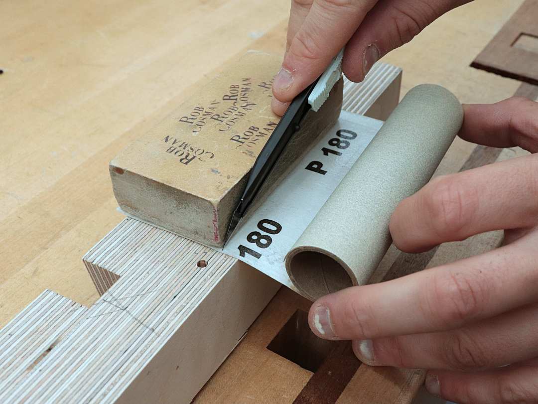 Sandpaper Ramp Adhesive Backed Sandpaper Roll: 320 grit | RobCosman.com