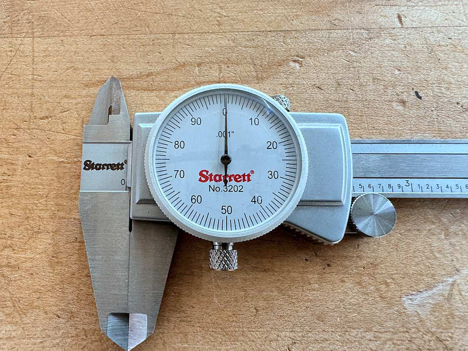 Starrett Decimal Inch Dial Caliper: 6 inch