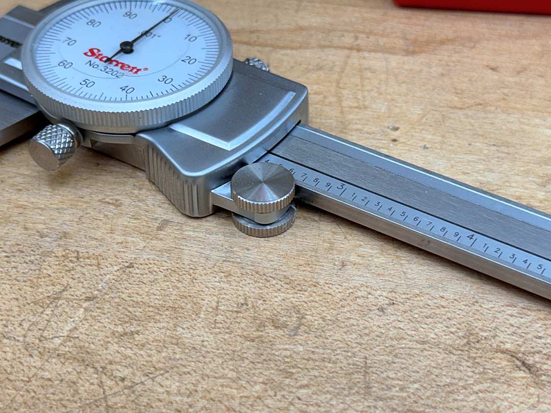 Starrett Decimal Inch Dial Caliper: 6 inch