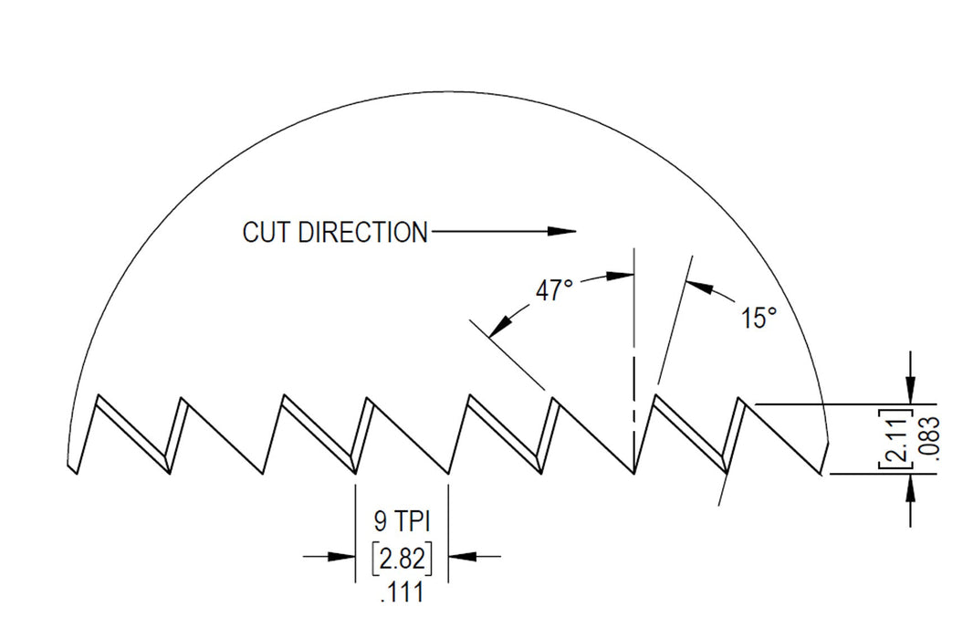 Crosscut Tooth Geometry