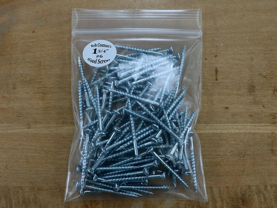 Robertson Drive Screws: Flathead, 1-3/4 inch, 100 per bag