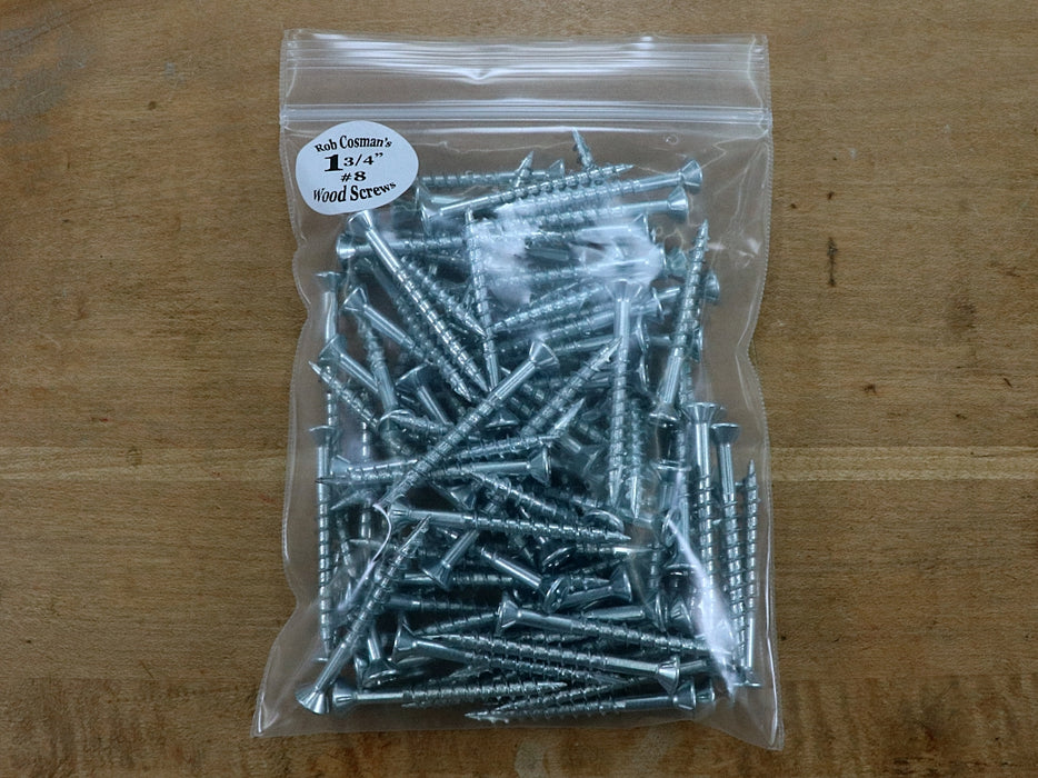 Robertson Drive Screws: Flathead, 1-3/4 inc, 10 per bag