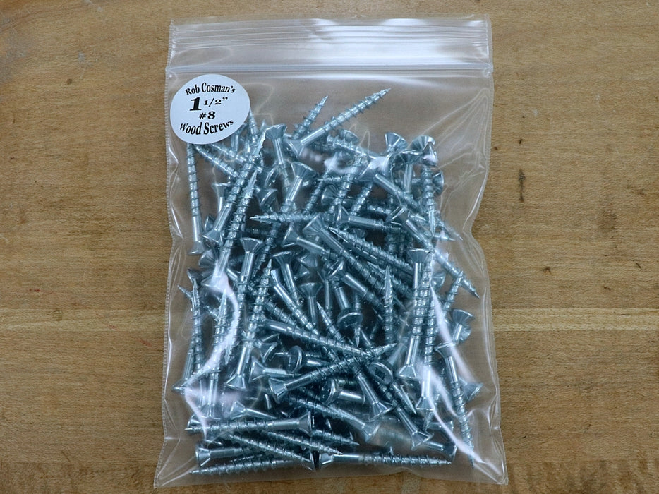 Robertson Drive Screws: Flathead, 1-1/2 inch, 100 per bag