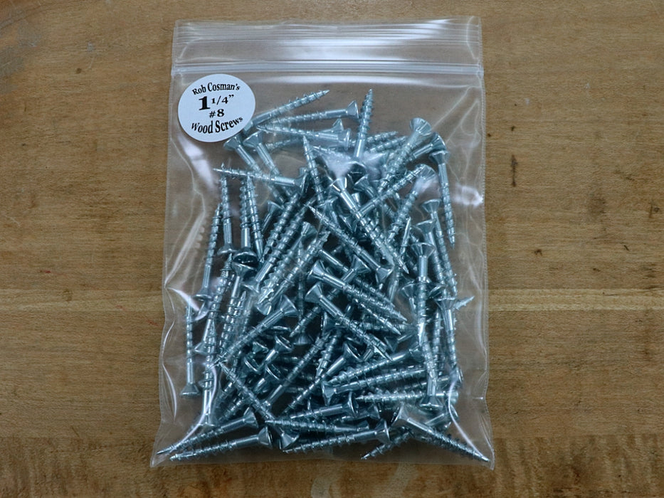 Robertson Drive Screws: Flathead, 1-1/4 inch, 100 per bag