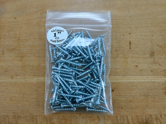 Robertson Flathead Screws, 1 inch, 100 per bag