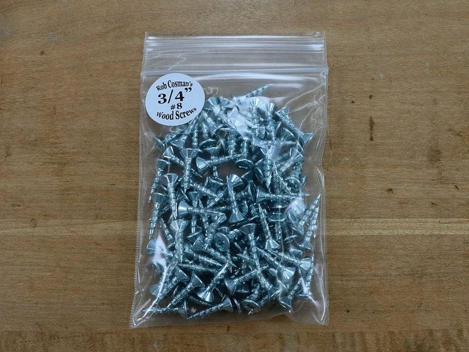 Robertson Drive Screws: Flathead, 3/4 inch, 100 per bag