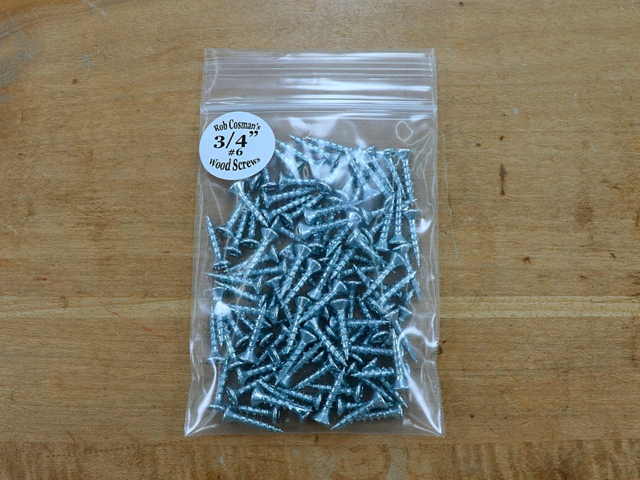 Robertson Drive Screws: Flathead, 3/4 inch, 100 per bag