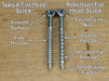 Robertson Drive Flathead Screws Comparison