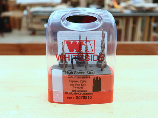 Custom Whiteside HSS Countersink drill bit set