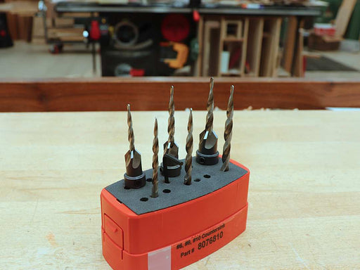 Custom Whiteside HSS Countersink drill bit set