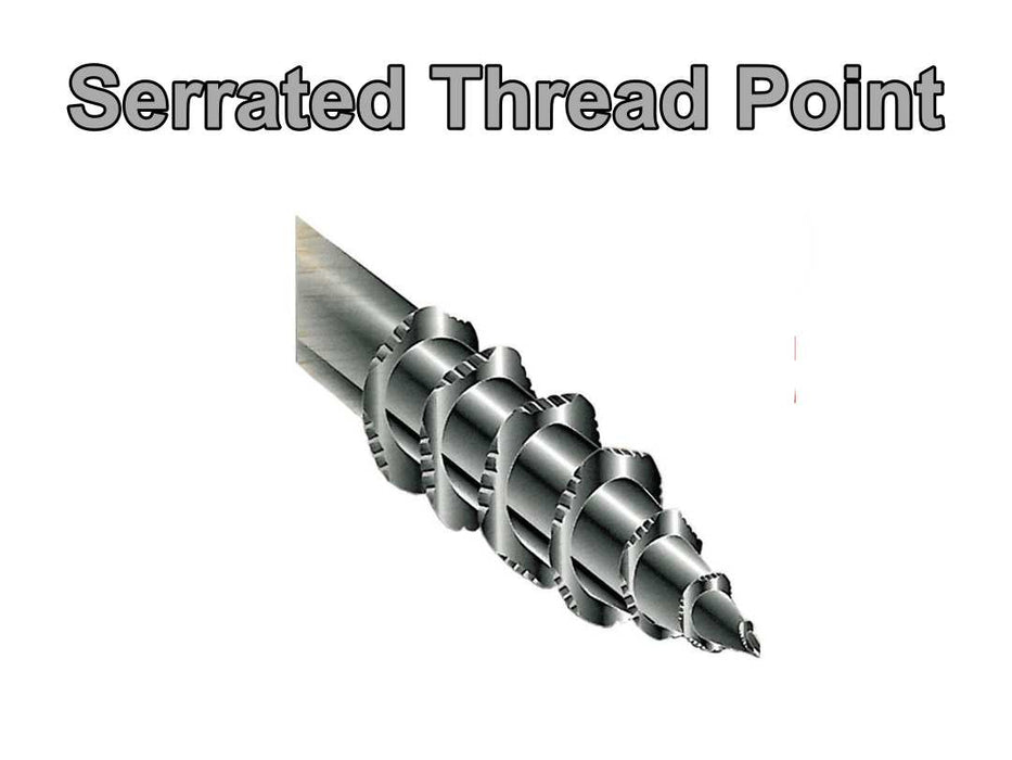 Robertson Drive Screws Serrated Thread point