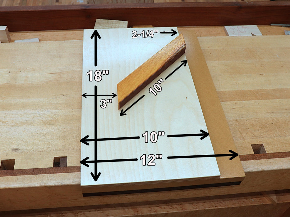 Rob Cosman Mitered Shooting Board Measurements