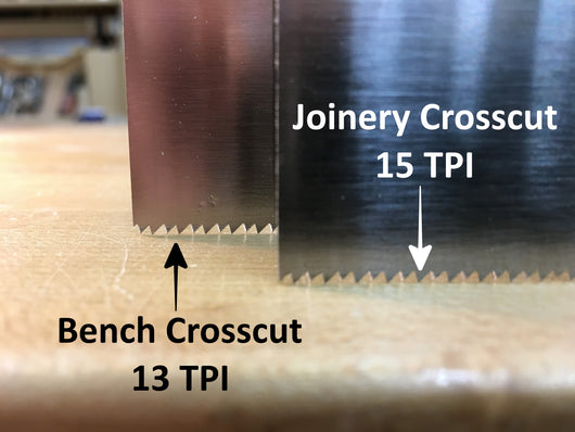 Bench and Joinery Crosscut TPI Comparison